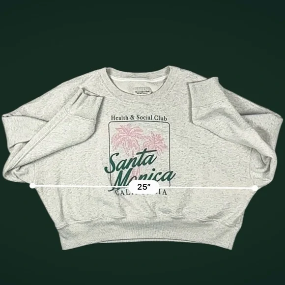 Abercrombie & Fitch Santa Monica Graphic Sweatshirt Soft A&F Collection – Size L - Picture 12 of 17